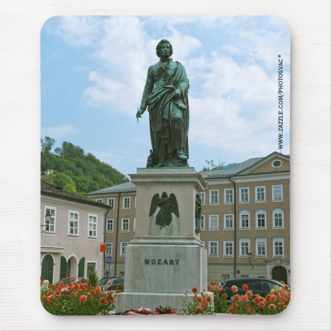 Mozart-Statue in Salzburg Mousepad (Vorne)