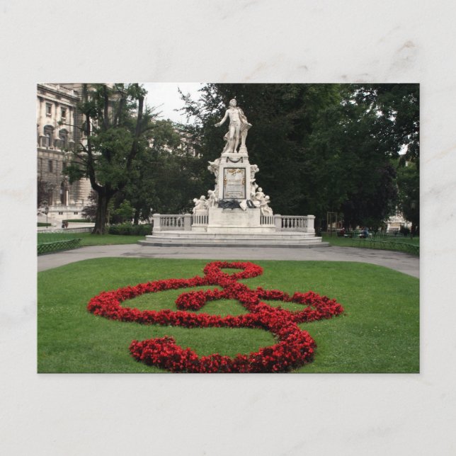 Mozart-Statue Postkarte (Vorderseite)