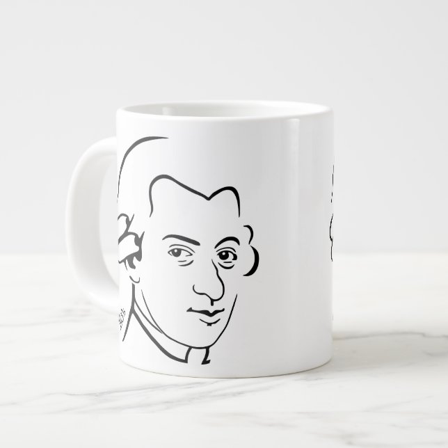 Mozart-Tunnel-bohrwagenTasse -- 20oz. Jumbo-Tasse (Vorderseite Links)