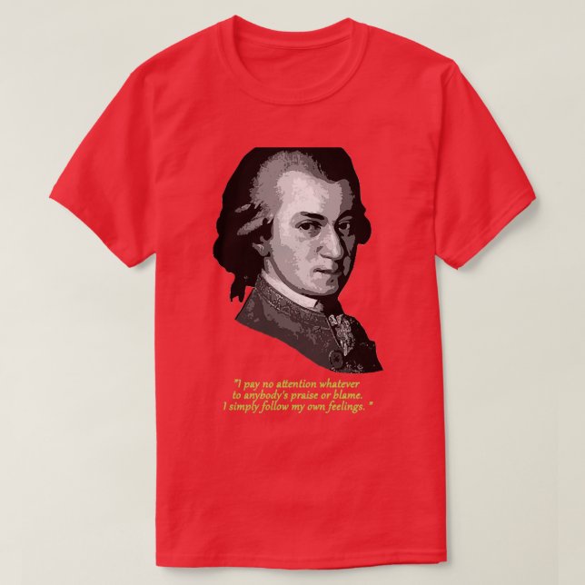Mozart Zitat T-Shirt (Design vorne)