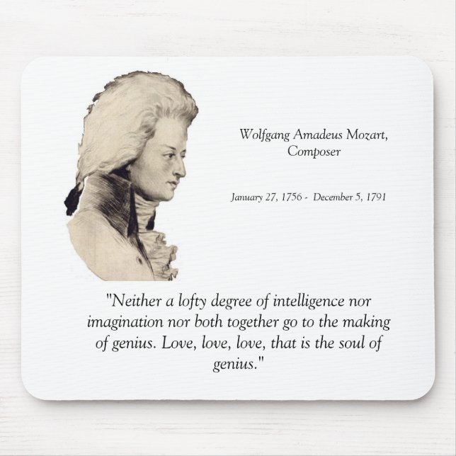 Mozart-ZitatMausunterlage Mousepad (Vorne)