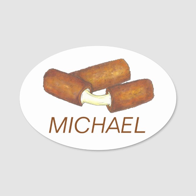 Mozzarella Checks Snack Bar Restaurant Küche Namensschild (Vorderseite)