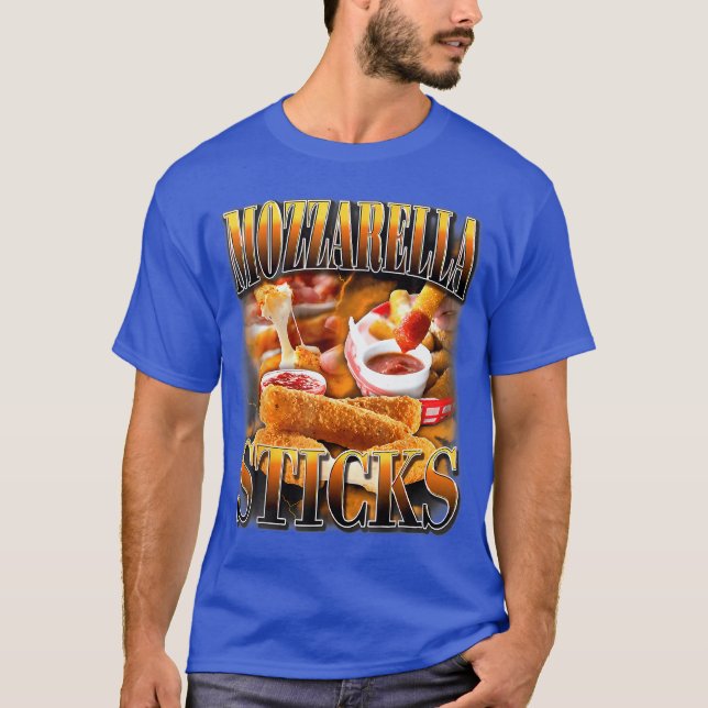 Mozzarella-Käse-Sticks Bootleg-Rap-CD-Ästhetik T-Shirt (Vorderseite)