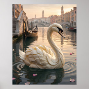 Mozzarella-Schwan-Lagune Poster