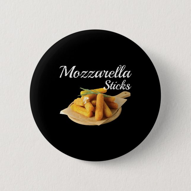 Mozzarella Sticks 90er Mozzarella Stick Brot Funn Button (Vorderseite)