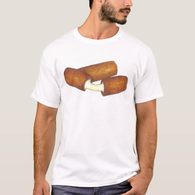 Mozzarella Sticks Käse Snack Food Feinschmecker T- T-Shirt (Vorderseite)