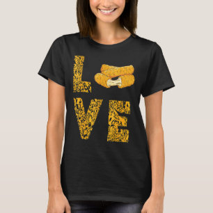 Mozzarella Sticks Leopard Liebe Käsesäcke Nahrung T-Shirt