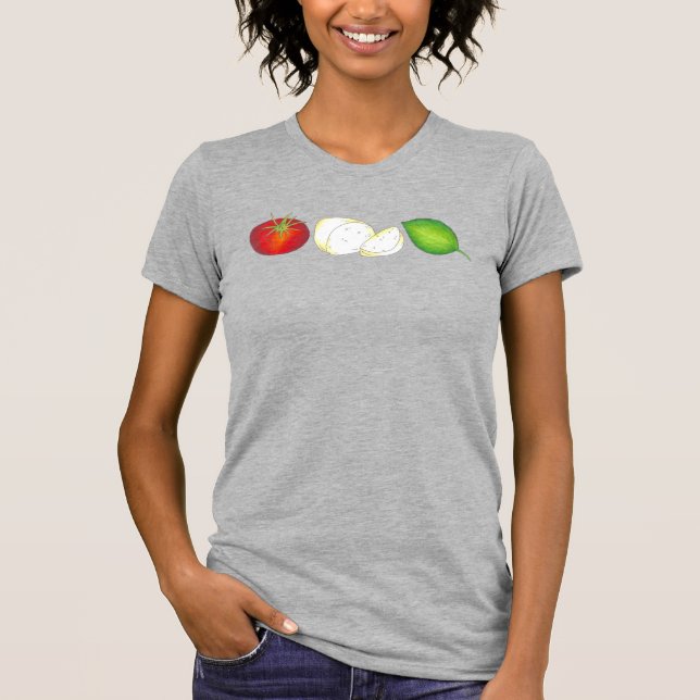 Mozzarella Tomato Basil Italien T-Shirt (Vorderseite)