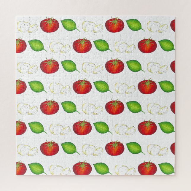 Mozzarella Tomato Basil Italienische Lebensmittelz Puzzle (Vertikal)