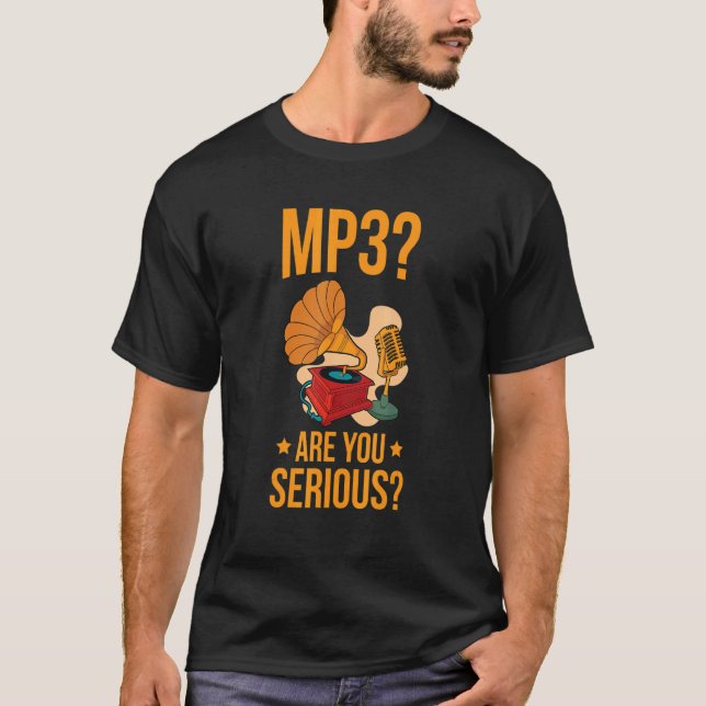 MP3 sind Ihr ernstes Zitat für einen Audiophile Vi T-Shirt (Vorderseite)