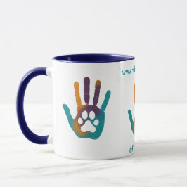 MPA One Voice Paw Print in Hand Druck Kaffeetassen