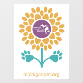 MPA Paw druckt Sonnenblumenklammern Fensteraufkleber