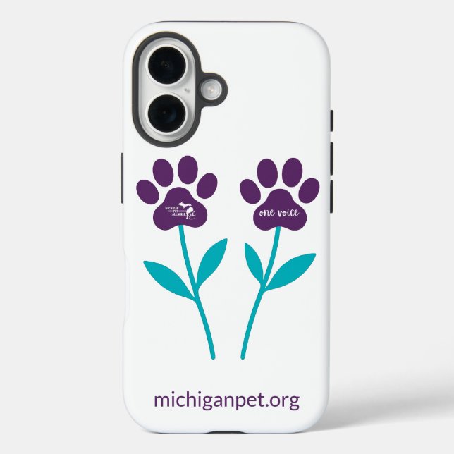 MPA Paw Print Tulips Telefonfälle Case-Mate iPhone Hülle (Rückseite)