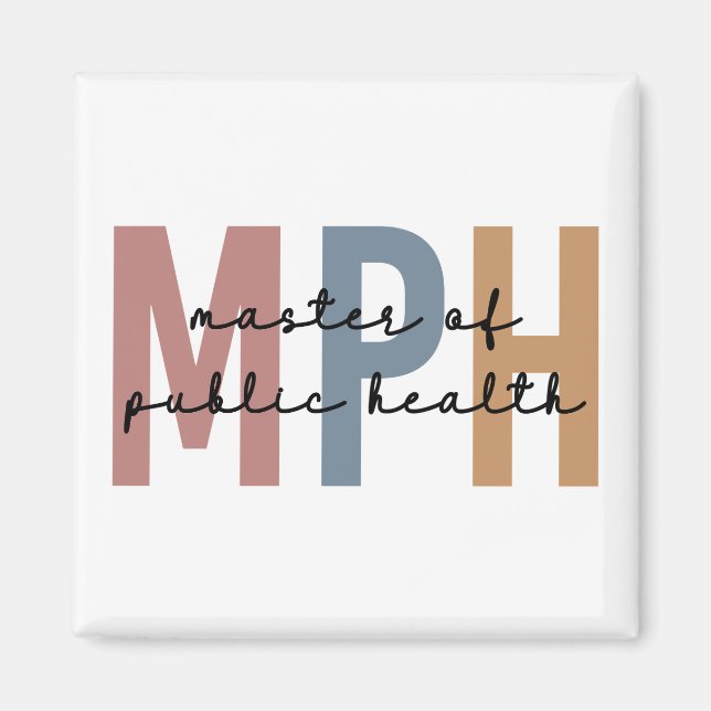 MPH Master of Public Health Abschluss Magnet (Vorne)