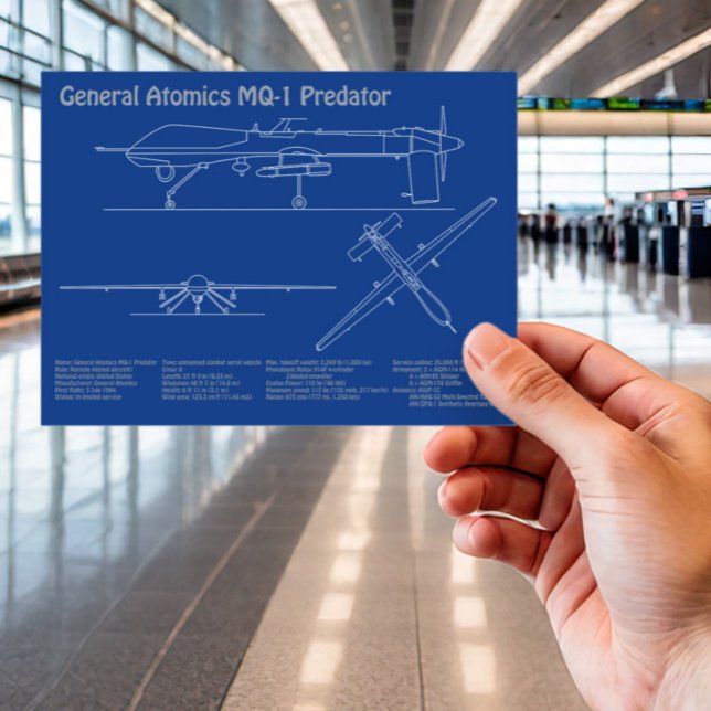 MQ-1 Predator UAV - Flugzeugkonzept AD Postkarte (Von Creator hochgeladen)