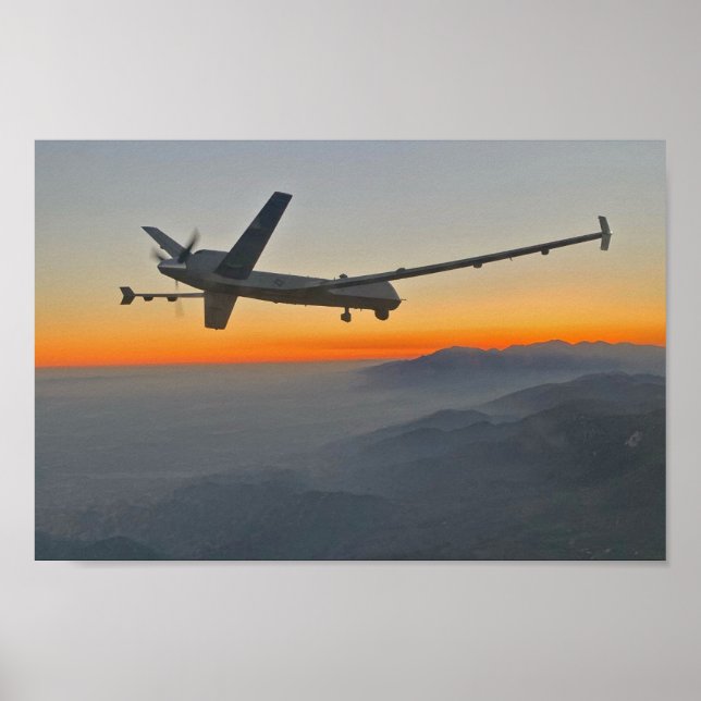 MQ-9-Sensenmann in Bergen Poster (Vorne)