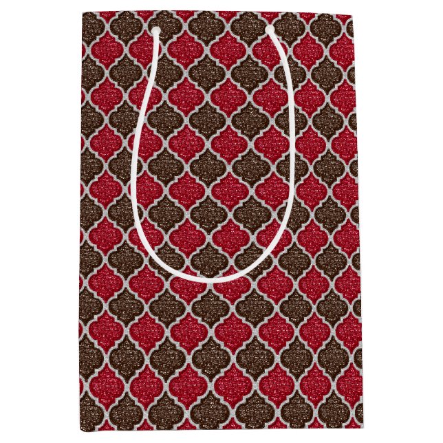 MQF Sequins-Chocolate-Cherry-GIFT BAG Mittlere Geschenktüte (Vorderseite)