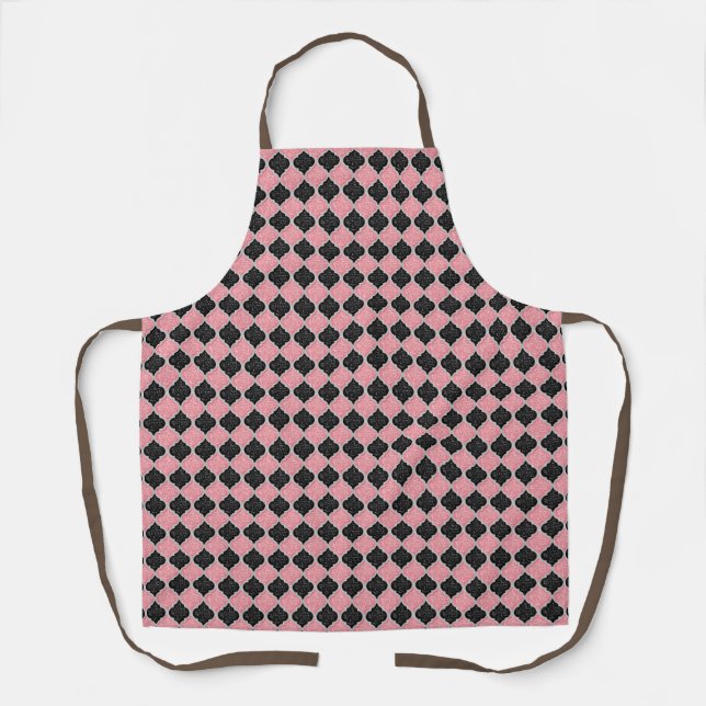 MQF Sequins-Dusty Pink-Black-White- Schürze (Vorderseite)
