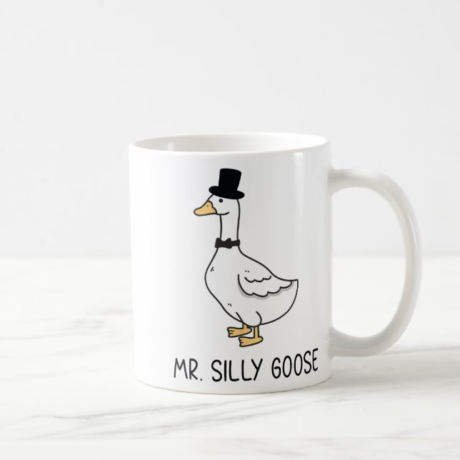Mr Albern Goose und Mrs. Albern Goose Couple Match Kaffeetasse (Rechts)