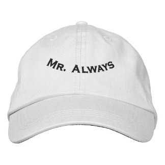 Mr Always Elegant White-Hat Honeymoon Romantic Fit Bestickte Baseballkappe