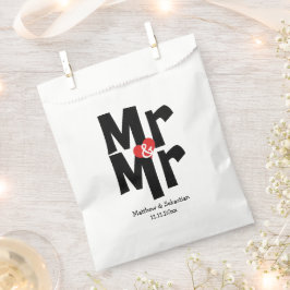Mr. and Mr Modern Wedding Personalisiert Geschenktütchen