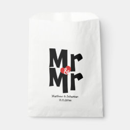 Mr. and Mr Modern Wedding Personalisiert Geschenktütchen