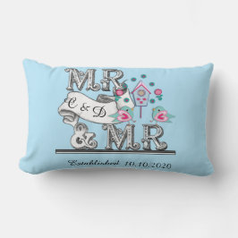Mr. and Mr Personalisiert Gay Wedding Gift Lendenkissen
