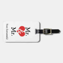 Mr. and Mr Two Grooms Wedding Flitterwochen Gepäckanhänger