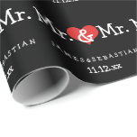 Mr. and Mr Two Grooms Wedding Geschenkpapier<br><div class="desc">Mr. und Mr. Gay Wedding Geschenkpapier .. perfekt für die beiden Bräuche .. Mister und Mister personalisierte Packpapier Rolle für die zivile Zeremonie / Hochzeit / Jubiläum von Ricaso</div>
