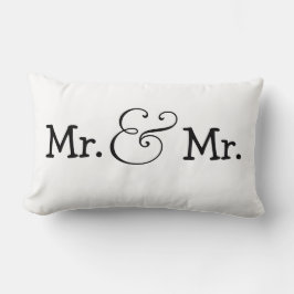 Mr. and Mr Two Grooms Wedding Gift Lendenkissen