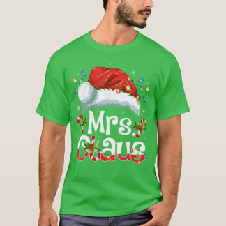 Mr and Mrs Claus Couples Matching Christmas Pajama T-Shirt