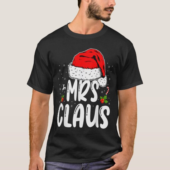 Mr And Mrs Claus Couples Matching Christmas Santa  T-Shirt (Vorderseite)