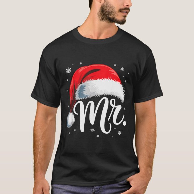 Mr And Mrs Claus Couples Matching  T-Shirt (Vorderseite)