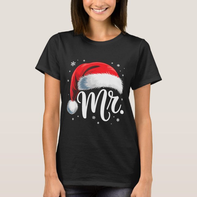 Mr And Mrs Claus Couples Matching  T-Shirt (Vorderseite)