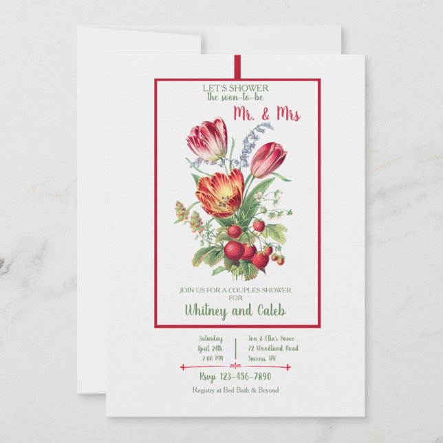 Mr. and Mrs. Couples Shower Einladung (Vorderseite)