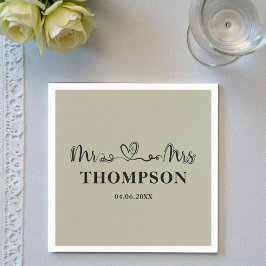 Mr and Mrs Elegant Simple | Cement Grey Serviette