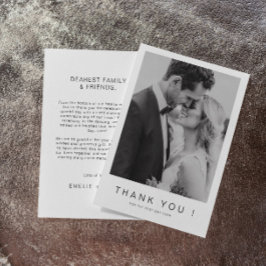 Mr. and Mrs. Foto Wedding Danke Foil Card