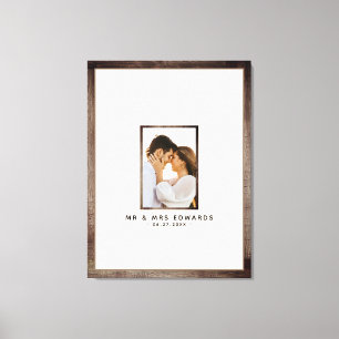 Mr. And Mrs Foto Wedding Guest Book Canvas Print Leinwanddruck
