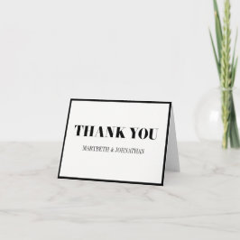 Mr. and Mrs Modern Bold Wedding Dankeschön Karte