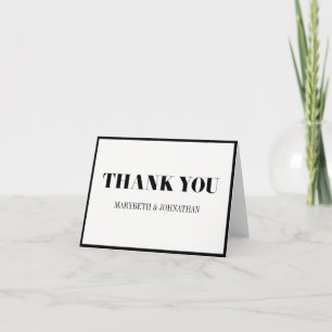 Mr. and Mrs Modern Bold Wedding Dankeschön Karte