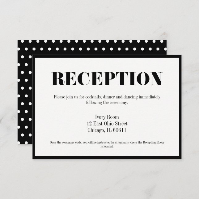 Mr. and Mrs Modern Bold Wedding Reception Card Einladung (Vorne/Hinten)
