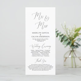 Mr. and Mrs., Moderne Hochzeitsfeier Programm