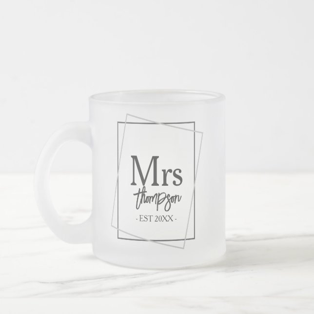 Mr. and Mrs Personalisiert Wedding Gift For Couple Mattglastasse (Links)