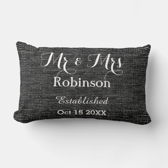 Mr. And Mrs Personalisiert Wedding Gift Kissen (Vorderseite)
