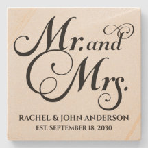 Mr. and mrs, Personalisiert Wedding Gift, Marmor
