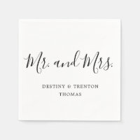 Mr. and Mrs Simple Elegant Script Wedding