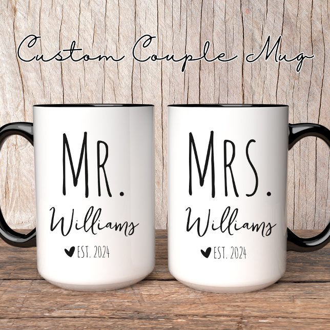Mr. and Mrs. Tasse, Custom pair Tasse, Wedding Ges Tasse (Von Creator hochgeladen)