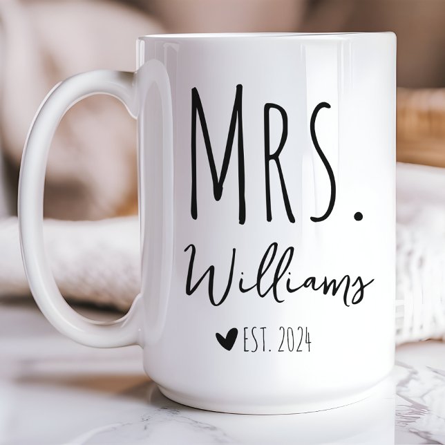 Mr. and Mrs. Tasse, Custom pair Tasse, Wedding Tas Tasse (couple gift idea, Mr and Mrs gift, personalized wedding mug, custom anniversary mug, Valentine gift )
