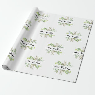 Mr and Mrs wedding Geschenkpapier