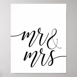 Mr. And Mrs. Wedding Poster